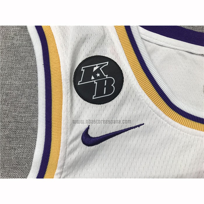 Camiseta Los Angeles Lakers Kobe Bryant NO 24 Association 2018-19 Blanco